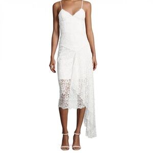 MILLY Gisele  Sleeveless White Lace Midi Dress size 12